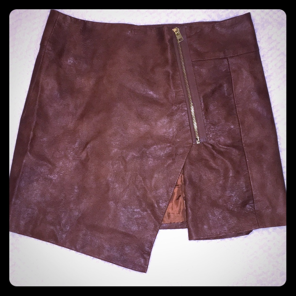 H&M faux leather skirt